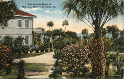 The Acacias, Home of Mrs. B.L. Honore Sarasota, FL Postcard Postcard Postcard