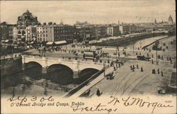 O'Connell Bridge and Quays Dublin, Ireland Postcard Postcard Postcard