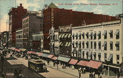 Main Street From Clinton Street Rochester, NY Postcard Postcard Postcard