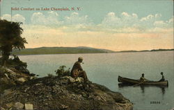 Solid Comfort on Lake Champlain Plattsburgh, NY Postcard Postcard Postcard