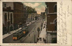 View of Main Street Looking North from State Street Postcard