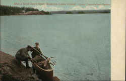 After a Good Day's Sport, Muskoka Lake District, Grand Trunk Railway System Postcard