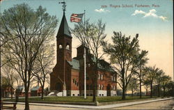 View of Rogers School Fairhaven, MA Postcard Postcard Postcard