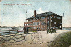 Winthrop Yacht Club Massachusetts Postcard Postcard Postcard