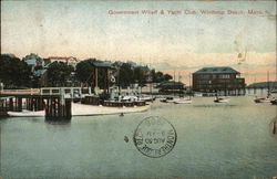 Government Wharf & Yacht Club Postcard