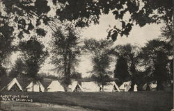 Tent Row on Campus, East End East Northfield, MA Postcard Postcard Postcard