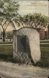 Memorial Boulder on the Green Postcard