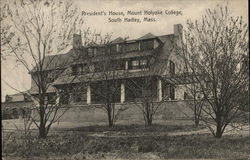 President's House Mount Holyoke College Postcard