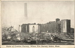 Ruins of Creedon Factory, Where Fire Started Salem, MA Postcard Postcard Postcard