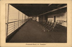 Promenade Deck "S.S. Vandyck" Cruise Ships Postcard Postcard Postcard