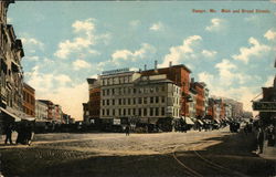 Main and Broad Streets Bangor, ME Postcard Postcard Postcard