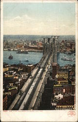 East River and Brooklyn Bridge New York, NY Postcard Postcard Postcard