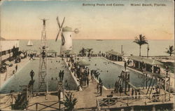 Bathing Pools and Casino Miami Beach, FL Postcard Postcard Postcard