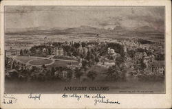 Amherst College Massachusetts Postcard Postcard Postcard