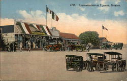 Excursionists at Tijuana, Mexico Postcard Postcard Postcard