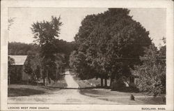 Looking West from Church Buckland, MA Postcard Postcard Postcard