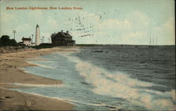 New London Lighthouse Postcard