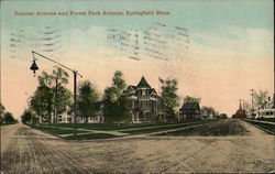 Sumner Avenue and Forest Park Avenue Springfield, MA Postcard Postcard Postcard