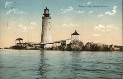 Boston Light, Boston Harbor Postcard