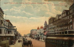 South Virginia Avenue Looking from Boardwalk Postcard