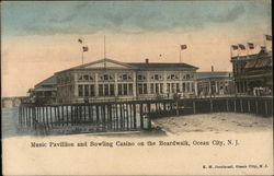 Music Pavillion and Bowling Casino on the Boardwalk Ocean City, NJ Postcard Postcard Postcard