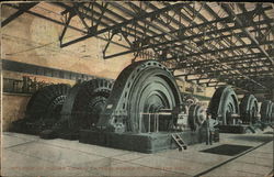 Interior of Power House, Ontario Power Company Postcard