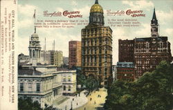 City Hall, World and Tribune Buildings Postcard