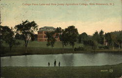 College Farm Lake and New Jersey Agricultural College Postcard