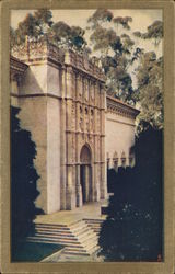 Entrance and Right Wing of The Fine Arts Gallery Postcard