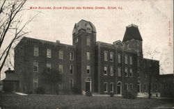 Main Building, Dixon College and Normal School Illinois Postcard Postcard Postcard