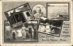 Views about the west cottages Lake Sylvia Postcard