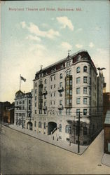 Maryland Theatre and Hotel Baltimore, MD Postcard Postcard Postcard