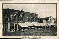 West Side Square Mount Pulaski, IL Postcard Postcard Postcard