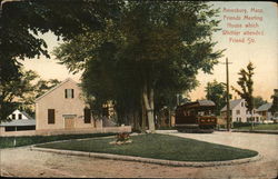 Friends Meeting House which Whittier attended, Friend Str. Postcard