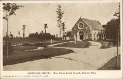 Mortuary Chapel. West Parish Burial Ground Andover, MA Postcard Postcard Postcard