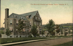 Fox Memorial Hospital and Nurse's Home Oneonta, NY Postcard Postcard Postcard