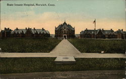 State Insane Hospital Norwich, CT Postcard Postcard Postcard