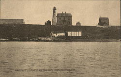 Government Lighthouse and Faulkner's Island Guilford, CT Postcard Postcard Postcard