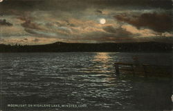 Moonlight on Highland Lake Postcard