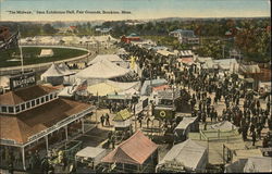 "The Midway" from Exhibition Hall, Fair Grounds Postcard