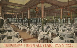 Henderson's Restaurant and Music Hall, Coney Island Postcard