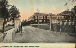 Entrance, the Country Club Cedar Rapids, IA Postcard Postcard Postcard