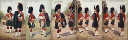 Lot of 5: Scottish Highlanders Military Postcard Postcard Postcard