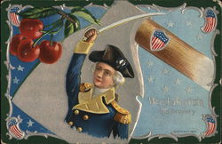 Washington: His Bravery Presidents Postcard Postcard