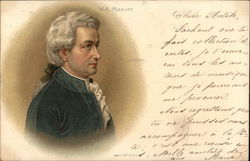 W.A. Mozart Composers Postcard Postcard