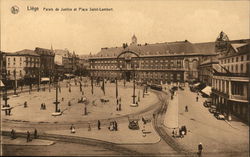 Palais de Justice et Place Saint-Lambert Liege, Belgium Benelux Countries Postcard Postcard