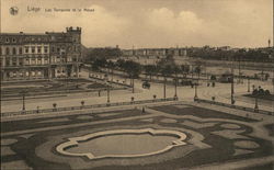 Les Terrasses et la Meuse Liege, Belgium Benelux Countries Postcard Postcard