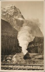 Entering Lower Spiral and Mt. Stephen Field British Columbia Canada Postcard Postcard Postcard