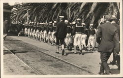 Naval March from Rear Postcard