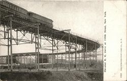 Elevated R.R. Curve at 110th Street Postcard